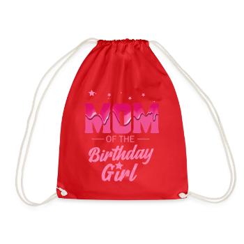 Femme Maman de la fille d’anniversaire Maman Maman Grand-mère - Sac de sport léger - rouge - Devant