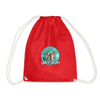 Diversity not Division Peace Love Inclusion Human - Drawstring Bag - red - Front