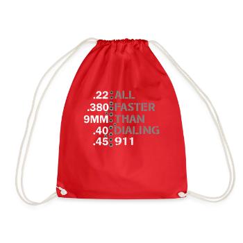 All Faster Than Dialing - Drawstring Bag - red - Front