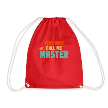 Call Me Master Graduation School College Degree - Turnbeutel - Rot - Vorne