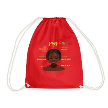Une fille afro-américaine Dieu dit que je suis black pride - Sac de sport léger - rouge - Devant