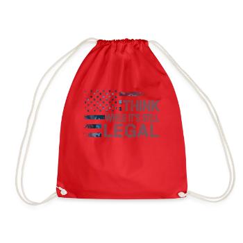Think While Its Still Legal - Drawstring Bag - red - Front