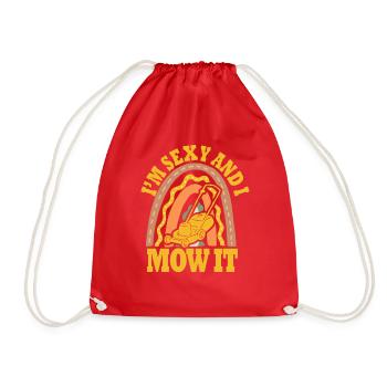 Je suis sexy et je le tonds Tondre la pelouse Jardinage Amoureux - Sac de sport léger - rouge - Devant
