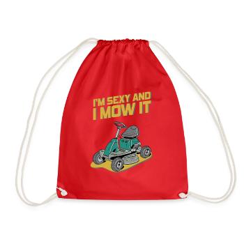 Je suis sexy et je le tonds Tondre la pelouse Jardinage Amoureux - Sac de sport léger - rouge - Devant