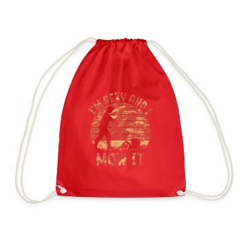Je suis sexy et je le tonds Tondre la pelouse Jardinage Amoureux - Sac de sport léger - rouge - Devant