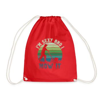 Je suis sexy et je le tonds Tondre la pelouse Jardinage Amoureux - Sac de sport léger - rouge - Devant