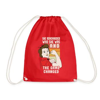 Elle s’est souvenue de qui elle était et le jeu a changé - Sac de sport léger - rouge - Devant