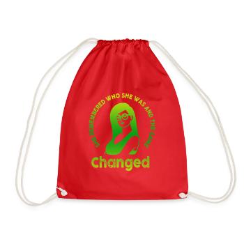 She Remembered Who She Was And The Game Changed - Drawstring Bag - red - Front