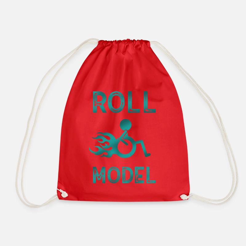 Roll Model Disability Awareness PWD Wheelchair - Turnbeutel - Rot