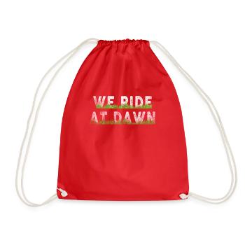 We Ride At Dawn Dad Lawn Mower Make Laugh Day Yard - Turnbeutel - Rot - Vorne