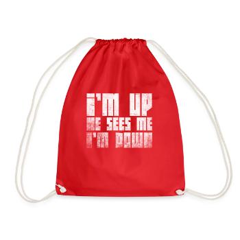 Im Up Il me voit Im Down Dicton inspirant - Sac de sport léger - rouge - Devant