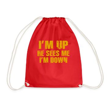 Im Up Il me voit Im Down Dicton inspirant - Sac de sport léger - rouge - Devant