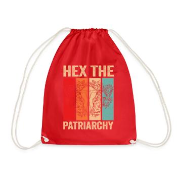 Hex The Patriarchy - Drawstring Bag - red - Front
