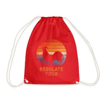 Regulate Your Cock Rooster Pro Choice Feminist - Turnbeutel - Rot - Vorne