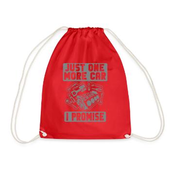 Juste une pièce de voiture de plus que je promets - Sac de sport léger - rouge - Devant