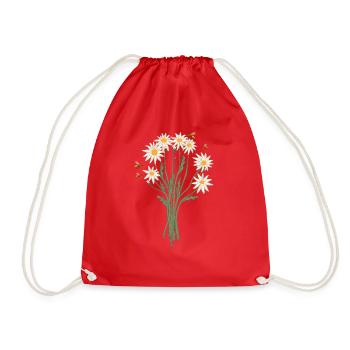 Marguerites Daisy Summer Daisies Flower Garden - Drawstring Bag - red - Front