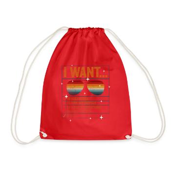 I Want To Break Free Ride My Bicycle - Drawstring Bag - red - Front
