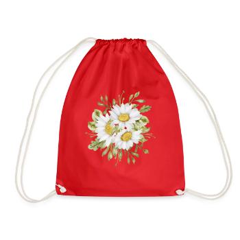 Marguerites Daisy Summer Daisies Flower Garden - Drawstring Bag - red - Front