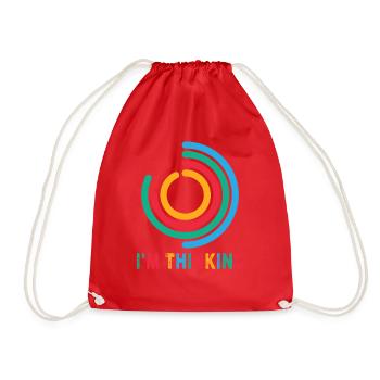 I'm Thinking Stand By, I'm Processing This - Drawstring Bag - red - Front