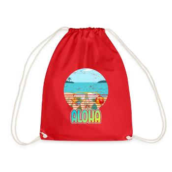 Aloha Beaches Tropical Hawaiian Summer Island - Turnbeutel - Rot - Vorne