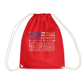 Girls Just Wanna Have Fundamental Human Rights - Drawstring Bag - red - Front