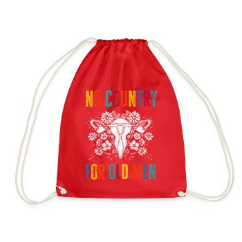 Pas de pays pour les vieillards utérus floral féministe - Sac de sport léger - rouge - Devant