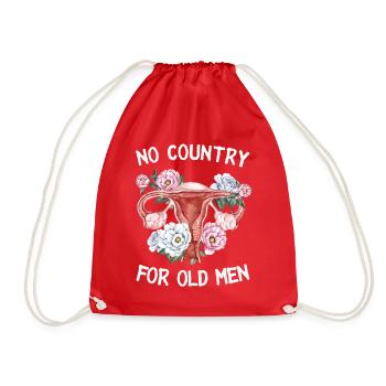 Pas de pays pour les vieillards utérus floral féministe - Sac de sport léger - rouge - Devant