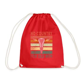 Pas de pays pour les vieillards utérus floral féministe - Sac de sport léger - rouge - Devant