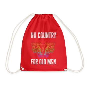 Pas de pays pour les vieillards utérus floral féministe - Sac de sport léger - rouge - Devant