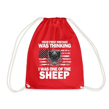 Your first Mistake was thinking I was one of the - Drawstring Bag - red - Front