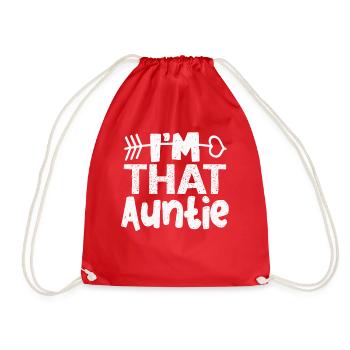 I am That Auntie - Turnbeutel - Rot - Vorne