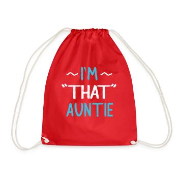 I am That Auntie - Turnbeutel - Rot - Vorne