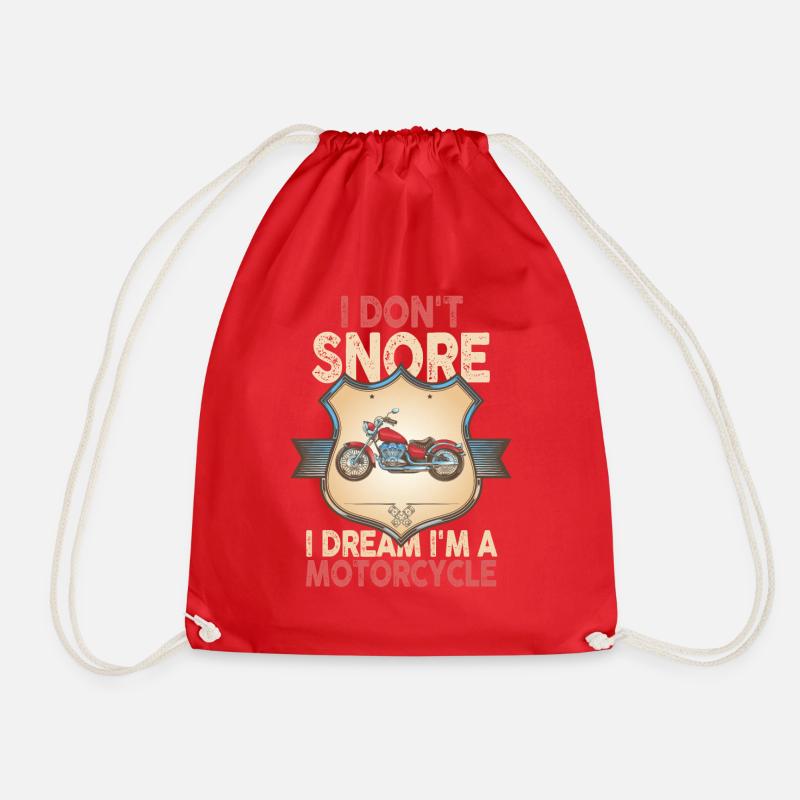 I Don't Snore I Dream I'm A Motorcycle - Turnbeutel - Rot