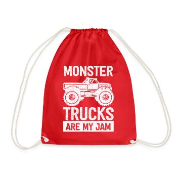 Les Monster Trucks sont ma jam vintage rétro - Sac de sport léger - rouge - Devant