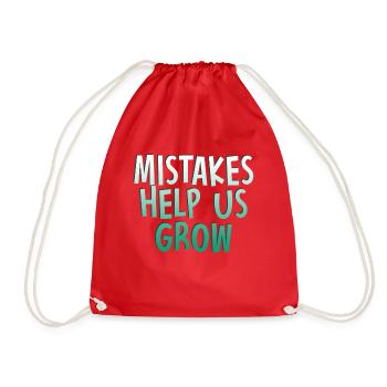 Mistakes Help Us Grow Back To School Motivational - Drawstring Bag - red - Front