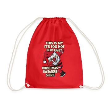 This Is My It's Too Hot For Ugly Christmas Sweater - Turnbeutel - Rot - Vorne
