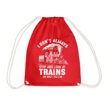 Je ne m’arrête pas toujours de regarder les trains Oh attendez - Sac de sport léger - rouge - Devant