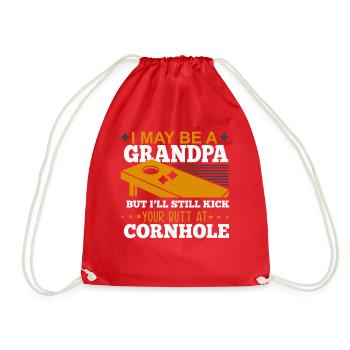 Je suis peut-être un grand-père, mais je vais quand même te botter les fesses - Sac de sport léger - rouge - Devant