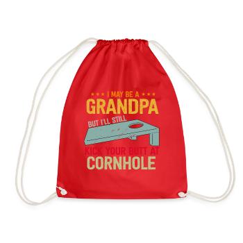 Je suis peut-être un grand-père, mais je vais quand même te botter les fesses - Sac de sport léger - rouge - Devant