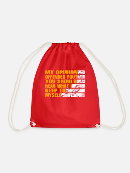 My Opinion Offended You Shirt Adult Humor Novelty - Turnbeutel - Rot