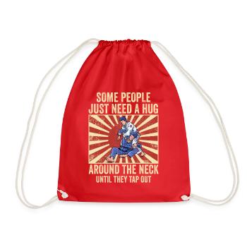 Some People Just Need A Hug Cage Fighter - Turnbeutel - Rot - Vorne