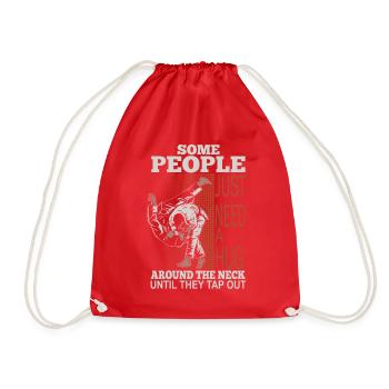 Some People Just Need A Hug Cage Fighter - Turnbeutel - Rot - Vorne