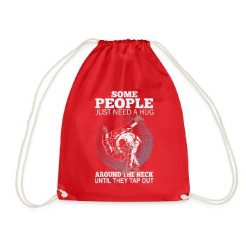 Some People Just Need A Hug Cage Fighter - Turnbeutel - Rot - Vorne