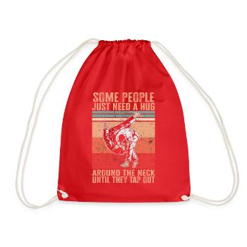 Some People Just Need A Hug Cage Fighter - Turnbeutel - Rot - Vorne