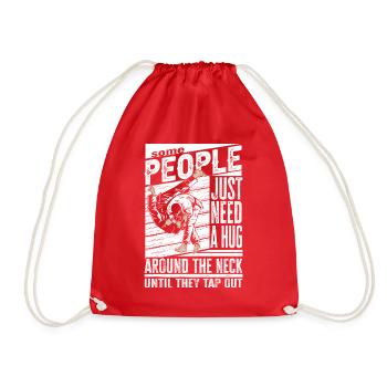 Some People Just Need A Hug Cage Fighter - Turnbeutel - Rot - Vorne