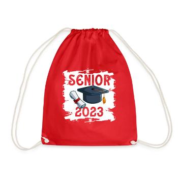 Senior 2023 Dabbing Dab of 2023 Seniors Graduation - Drawstring Bag - red - Front