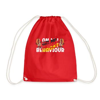 I Am On My Sausage Behavior - Drawstring Bag - red - Front