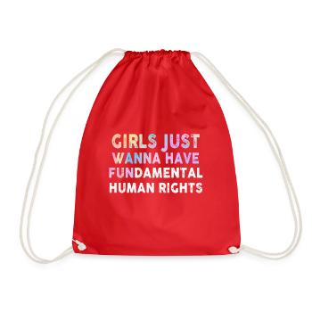 Les filles veulent juste avoir des droits humains fondamentaux - Sac de sport léger - rouge - Devant