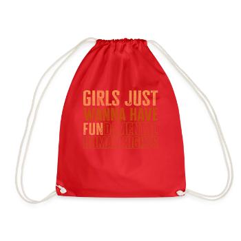 Les filles veulent juste avoir des droits humains fondamentaux - Sac de sport léger - rouge - Devant