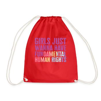 Les filles veulent juste avoir des droits humains fondamentaux - Sac de sport léger - rouge - Devant